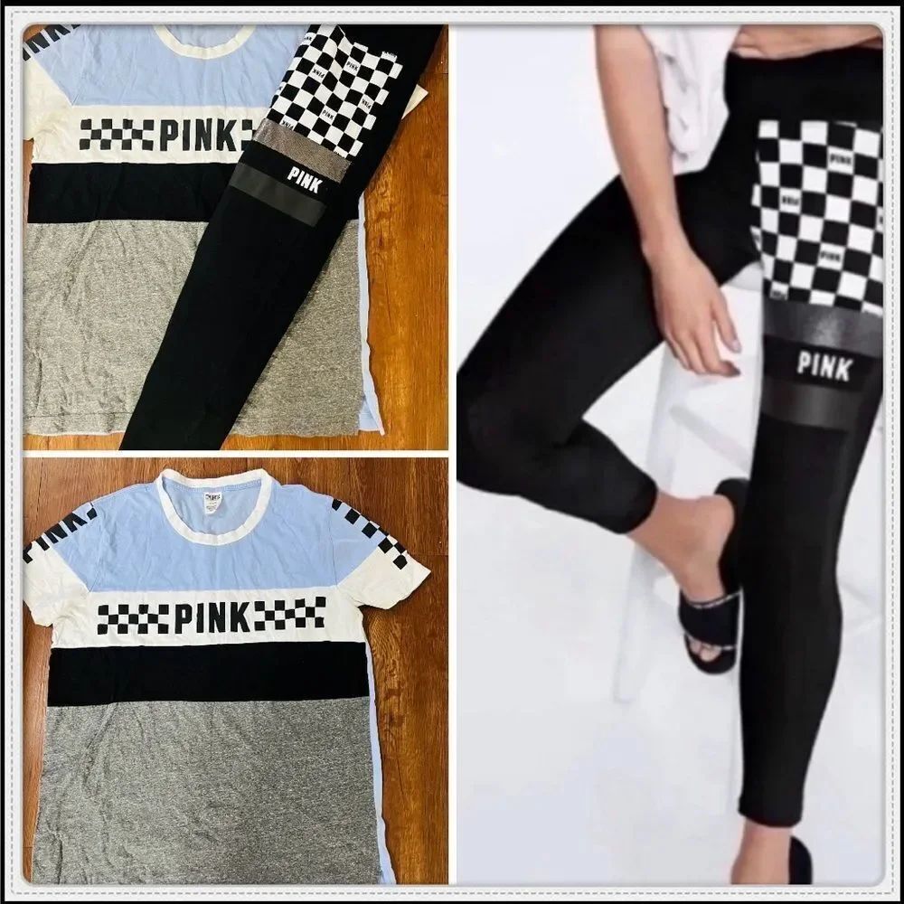 PINK Victoria's Secret checkered outfit set L